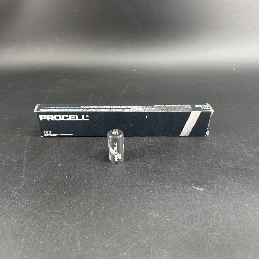 Duracell Procell PL123A (12PK) CR123A 1400mAh 3V Lithium Primary (LiMNO2) New!